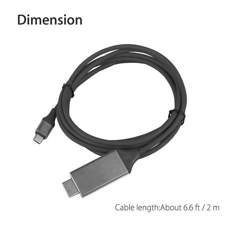 USB 3,1 USB-C tipo C a HDMI Cable HDTV Hdmi macho a macho adaptador de Cable para Lenovo ThinkPad X1 MacBook Pro Samsung