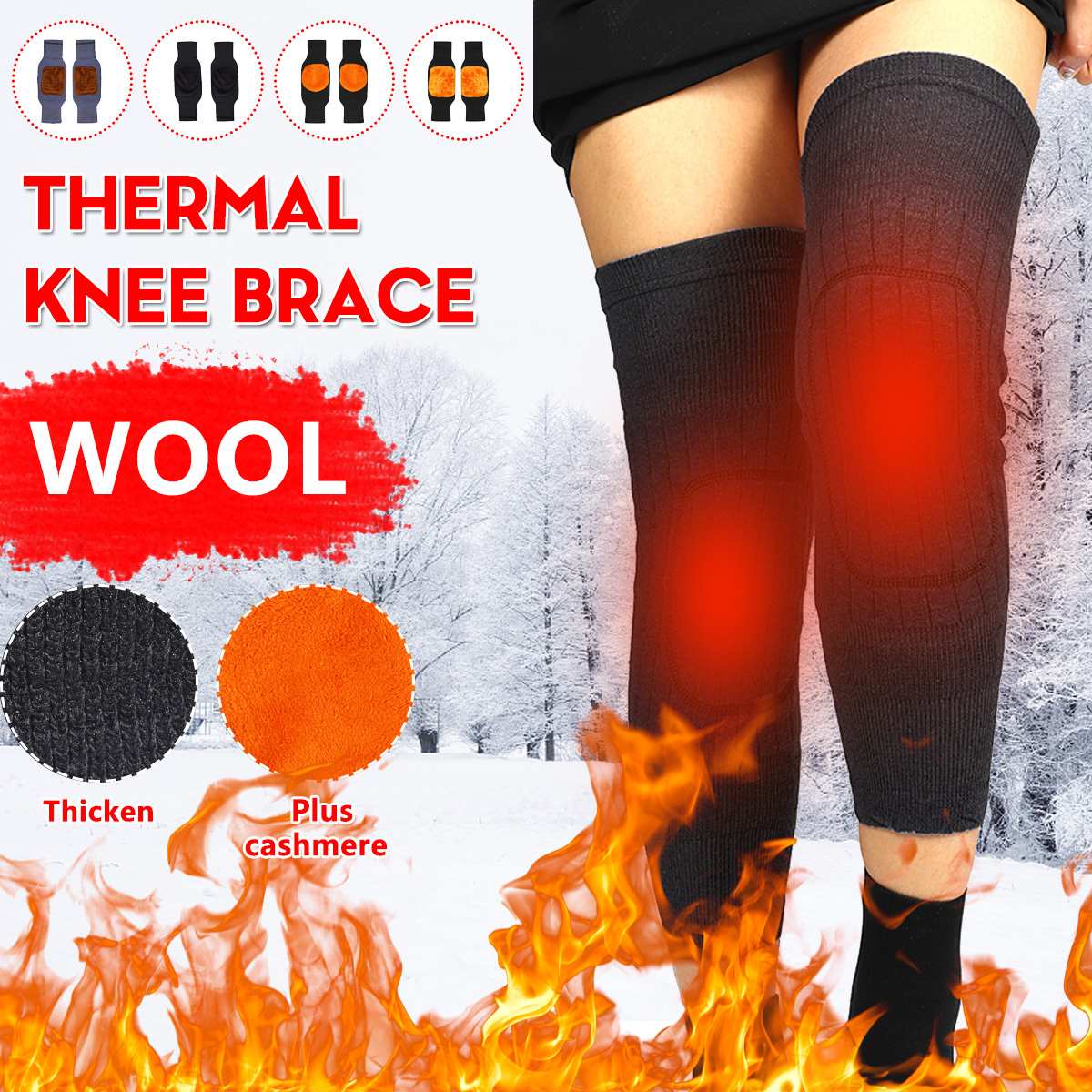 1 Paar Outdoor Sport Knie Mouwen Winter Warm Dikker Kniebeschermers Mannen Vrouwen Fietsen Ademend Koude Bescherming Knie Protector