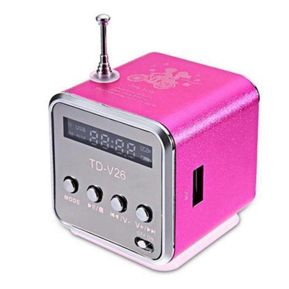 Tragbares mini-td- -v26- digitalradio mit lautsprecher, zweikanal-lautsprecherkarte, stereo-sd/tf-disk, u/micro  n9 x 3: E