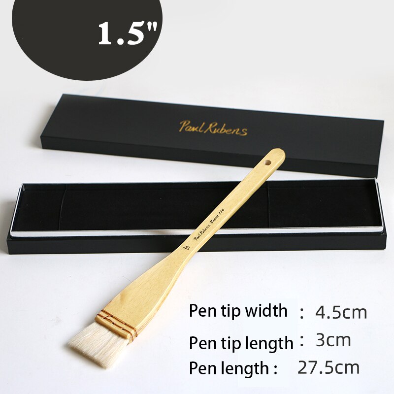 Paolo Rubens pennello per acquerelli pennelli acrilici strumenti per disegno artistico forniture lavaggio lana legno Gouache naturali impostato regalo d'arte: 1.5