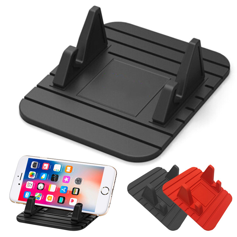 Universele Auto Telefoon Houder 360 Graden Rotatie Mobiele Mobiele Telefoon Desktop Stand Antislip Zachte Siliconen Houder Voor Telefoon In Auto