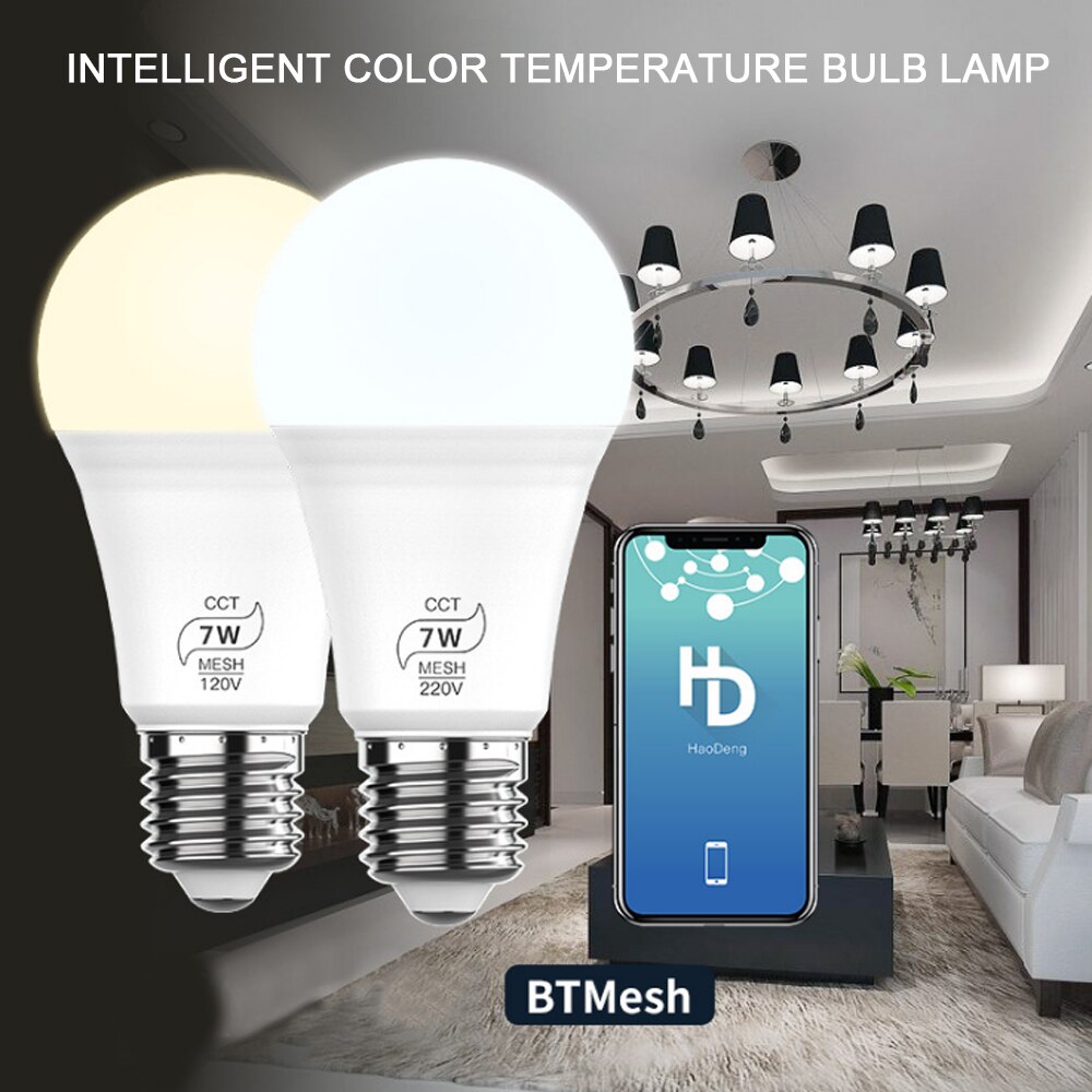 Led Lamp Lampen Bluetooth Afstandsbediening B22 E26 E27 110V 240V Gloeilamp Real Power 7W Lampada woonkamer Home Led Bombilla