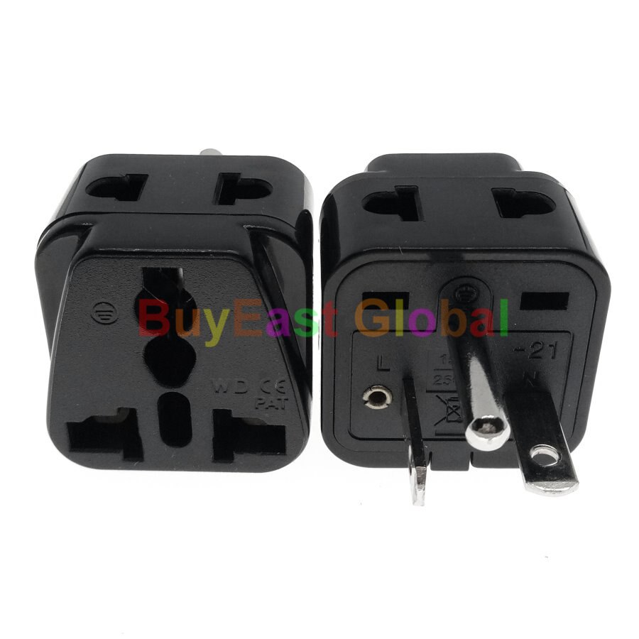 2 IN 1 - US NEMA 6-20P Electrical Plug Adapter - AC 208/220/230/240V- 10A Max Black / White
