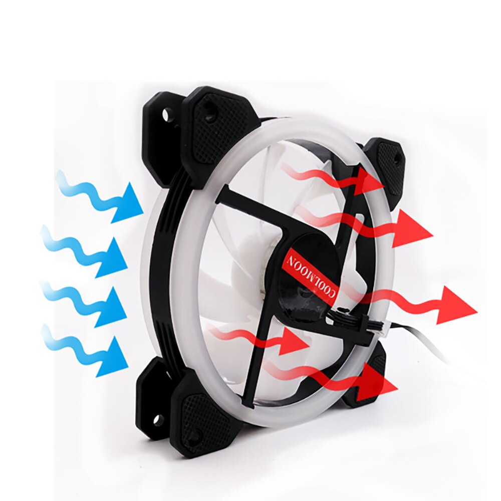 Lüfter rgb-gehäuse 12cm runde form desktop-gehäuse wasserkühlung lüfter bunt pc computer lüfter kühler rgb-controller