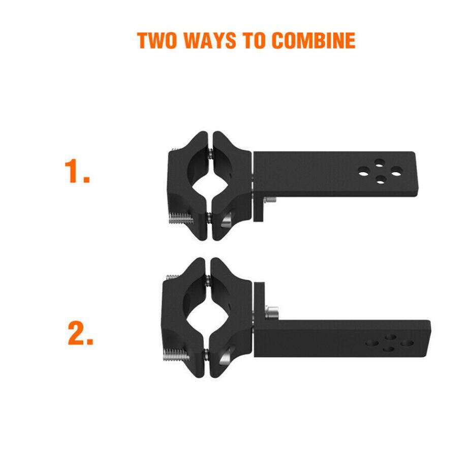2 Pcs Universal 30-54mm Lamp Mount Motorcycle Spotlight Fog Lamp Brackets Head light lamp holder Adjustable Fork Mount Clamp