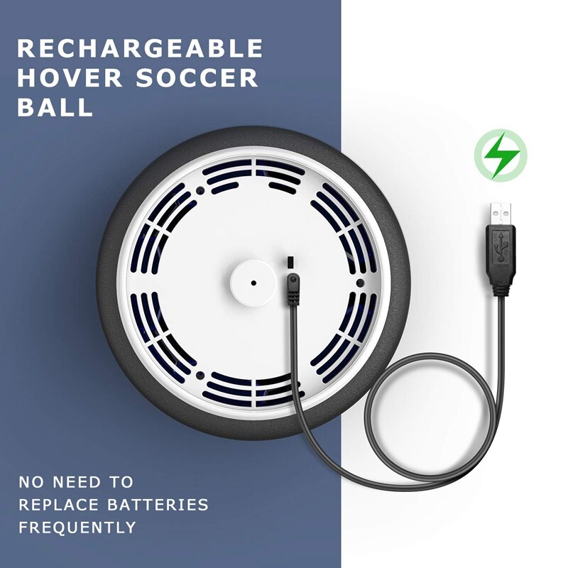 Kinderen Speelgoed Oplaadbare Air Power Voetbal Disc Indoor Drijvende Voetbal Met Led Licht Voor Jongens Meisjes Peuter