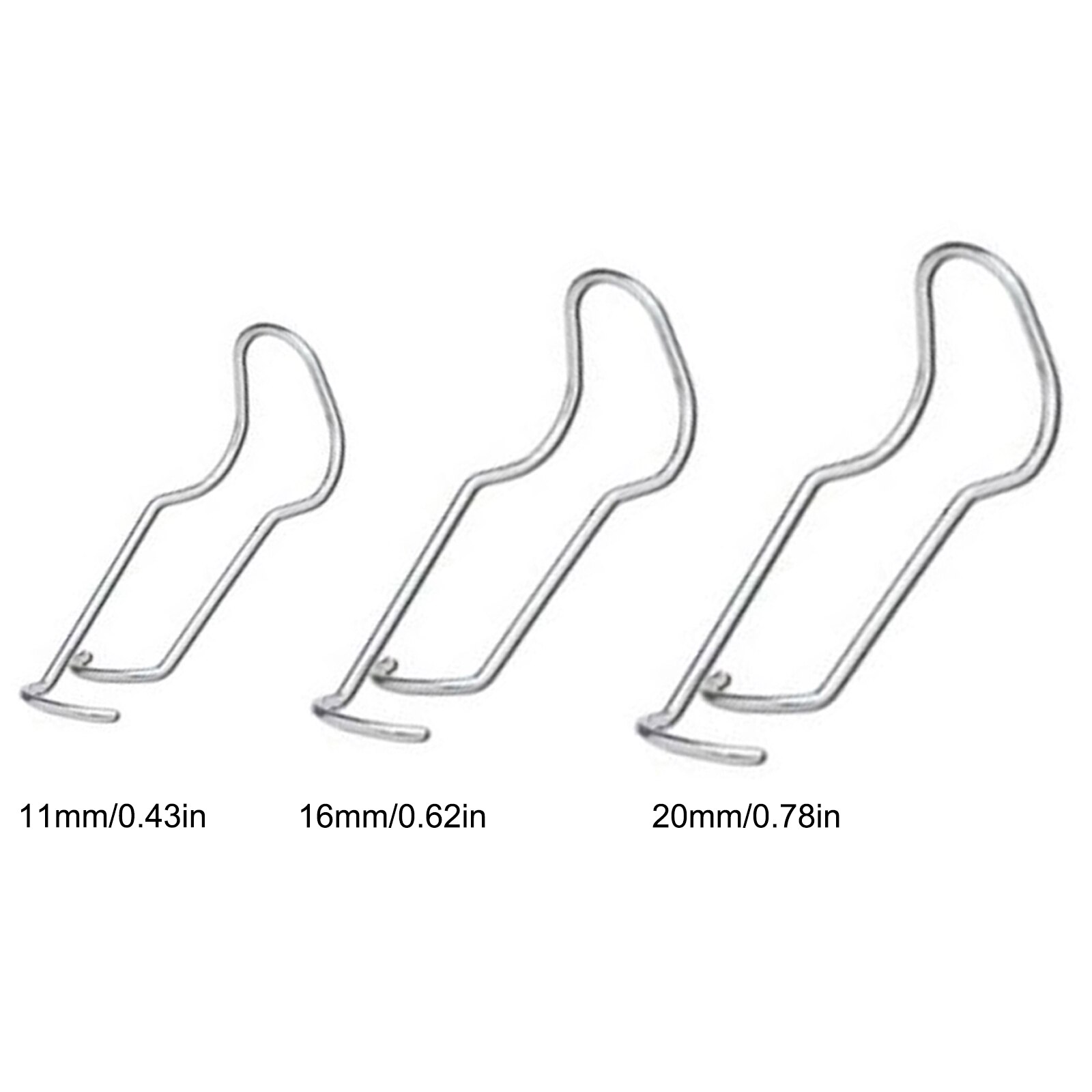 Clip Fixing Clamp Connector Buckle Kits Steel Wire Silver 24pcs For Flower Bracket Easy To Use And Install Garden Pipe Support