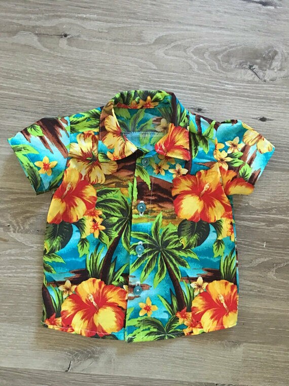 Hawaiian Shirt Beach Party Jongens Meisjes Kids Kinderen palm tree Party Fancy dress