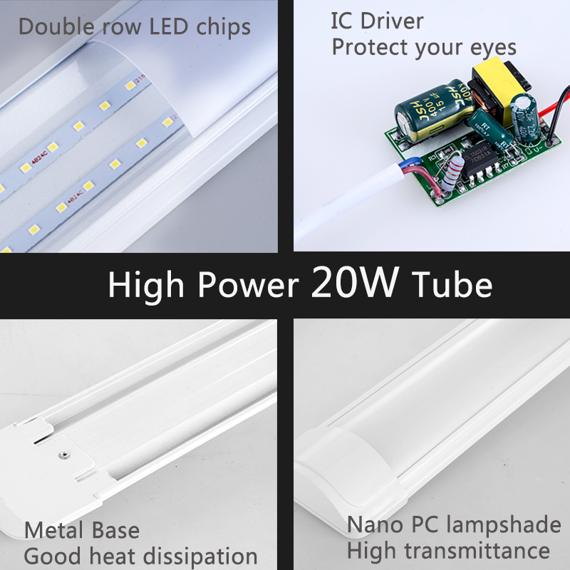 Luces Led para armario de cocina, iluminación Led para armario, 5W, 10W, 20W, lámpara de pared de tubo para habitación, armario, cocina, hogar, 220V