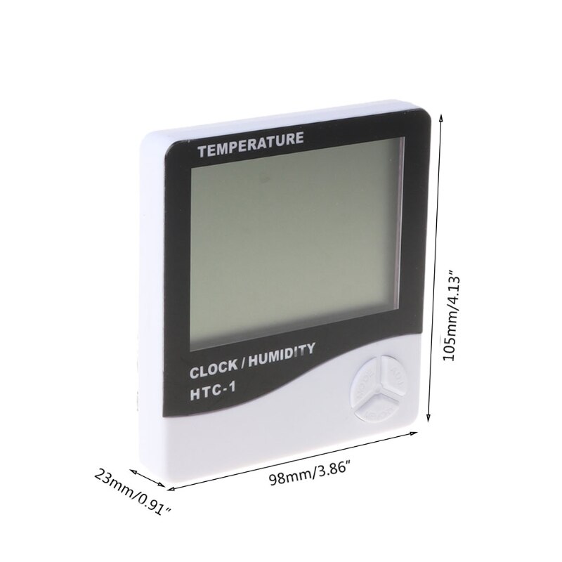 LCD Electronic Temperature Humidity Meter Indoor Room Digital Thermometer Hygrometer Weather Station Alarm Clock