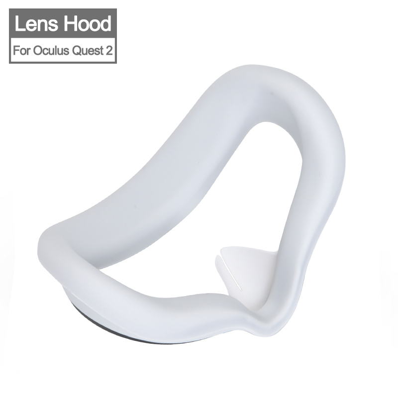 Funda protectora de lente para Oculus Quest 2 VR, accesorios de VR, cubierta de silicona para controlador táctil, cubierta de agarre para Oculus Quest2: A-White