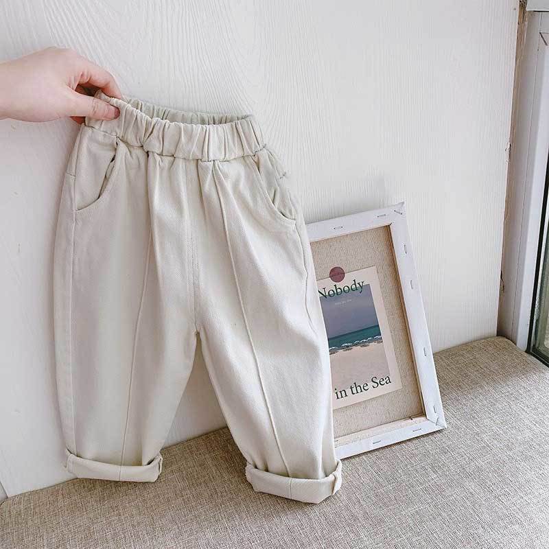 Ropa de primavera y otoño para niños y niñas, pantalones largos informales, estilo coreano, P5709,