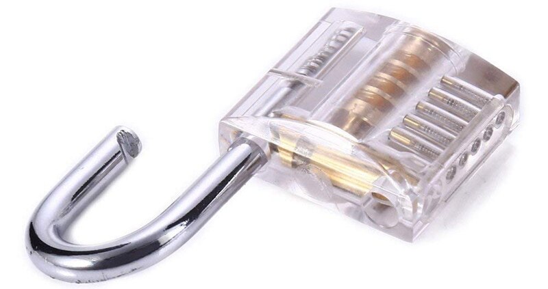 Mini Transparent Visible Pick Cutaway Practice Padlock Lock for For Locksmith