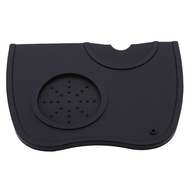 S/m maat siliconen koffiemat tamper houder espressomachine steunbasis antislip flexibele hoekmat koffie accessoires thee gereedschap: Zwart m
