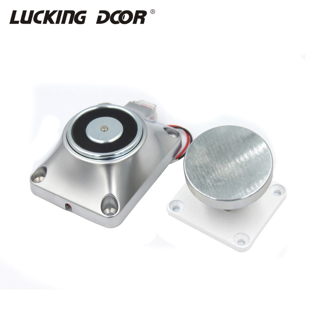 12/24V 60kg/120Lbs Wall Mount Door Stopper Power To Lock Electromagnetic Holding Force Magnetic For interior doors