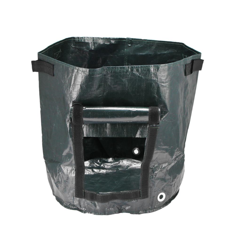 Plant Grow Bag Aardappel Groeien Zakken Planten Waterdichte Pe Tuinieren Plantaardige Planter Tas Gallon Bedienen Afvoer Adem: green