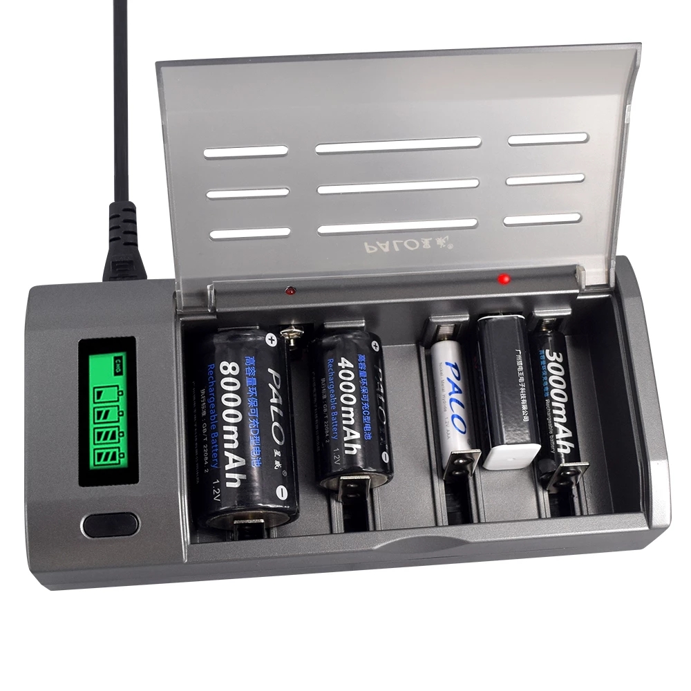 CITYORK 4-8 szt. C rozmiar LR14 akumulator 1.2V nimh akumulator typu C Batteri C Cell + 8 gniazd ładowarka baterii LCD