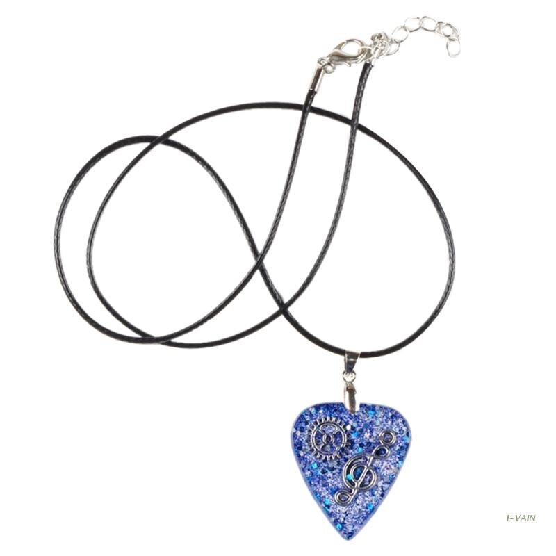 M5TC – collier de médiator de guitare, hommes et femmes, guitariste de musiciens pour mari et petit ami, en résine, pendentif de guitare, de bijoux: HP5