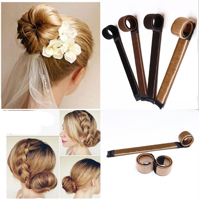 1pc Magic Hair Styling Multi Function Hair Donut Chignon Magique Girl Hair Accessories French Twist DIY Easy Tool Bun Hair Maker
