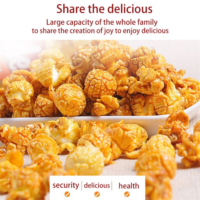 Home Mini Popcorn Machine 1200W Fully Automatic Air DIY Popcorn Machine Household Carnival Corn Popper Making Machine