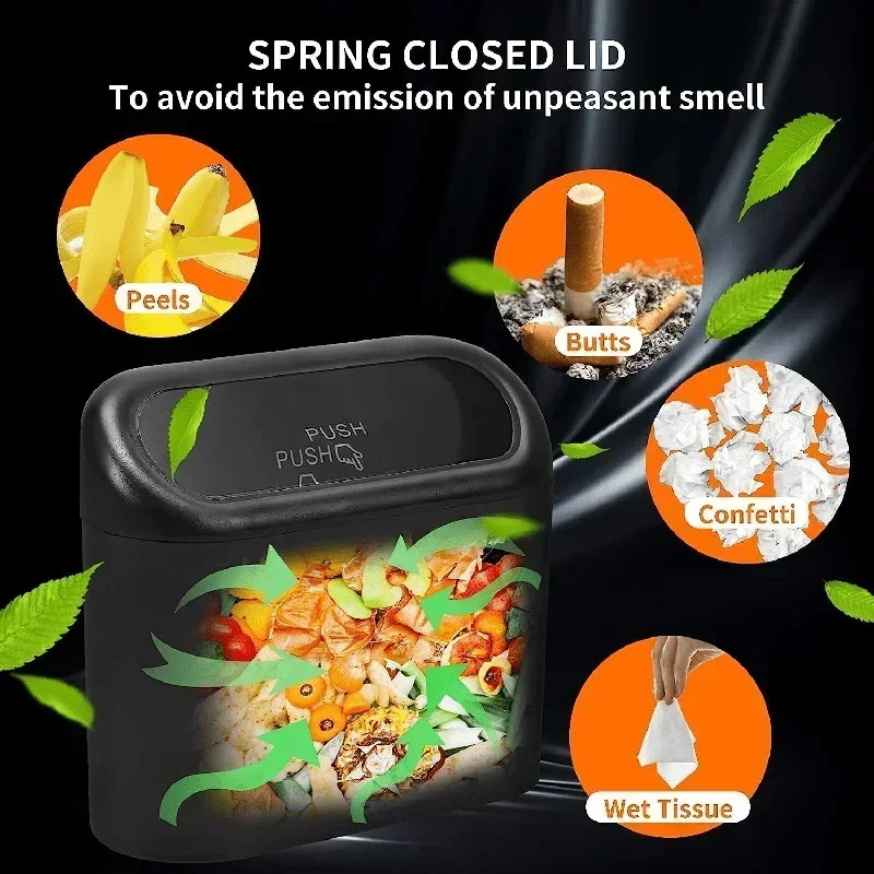 Praktischer Auto Mülleimer Mit Deckel - 800ml, Auslaufsicher & Geruchsblockierend