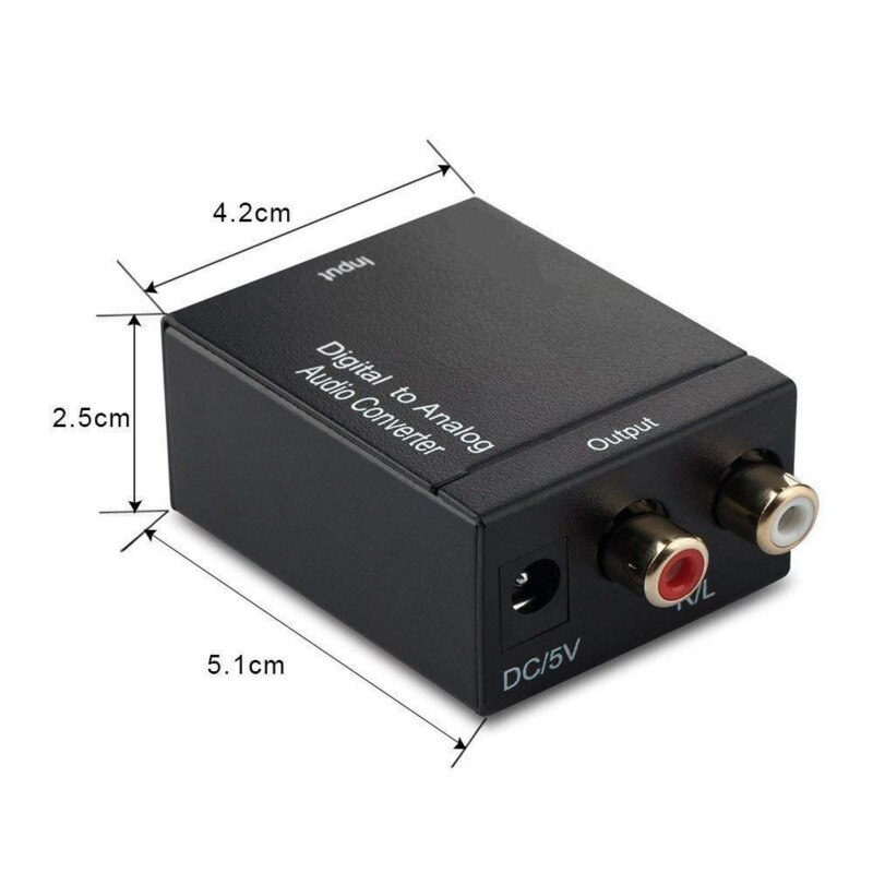 Digitaal Naar Analoog Audio Converter Digitale Optische Coaxiale RCA Toslink Signaal naar Analoog Audio Converter Home Theater Voor DVD TV