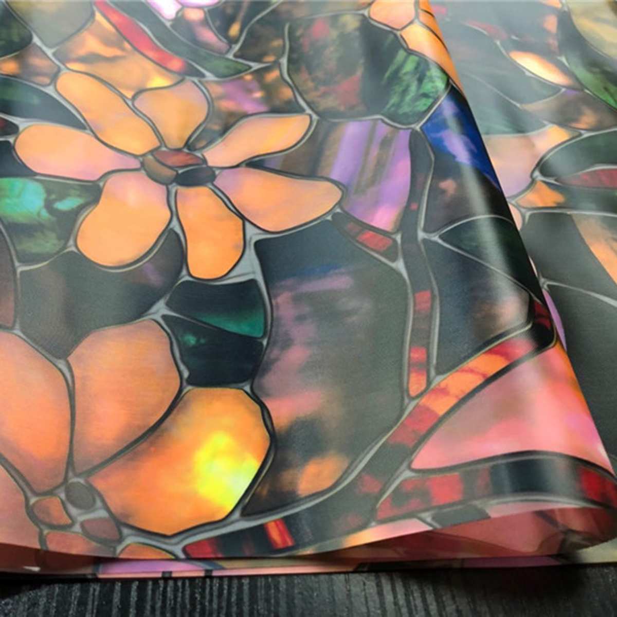 Kleurenschilderen, elektrostatisch, decoratief, raamfolie, privacystickers, niet-klevende raamfolies