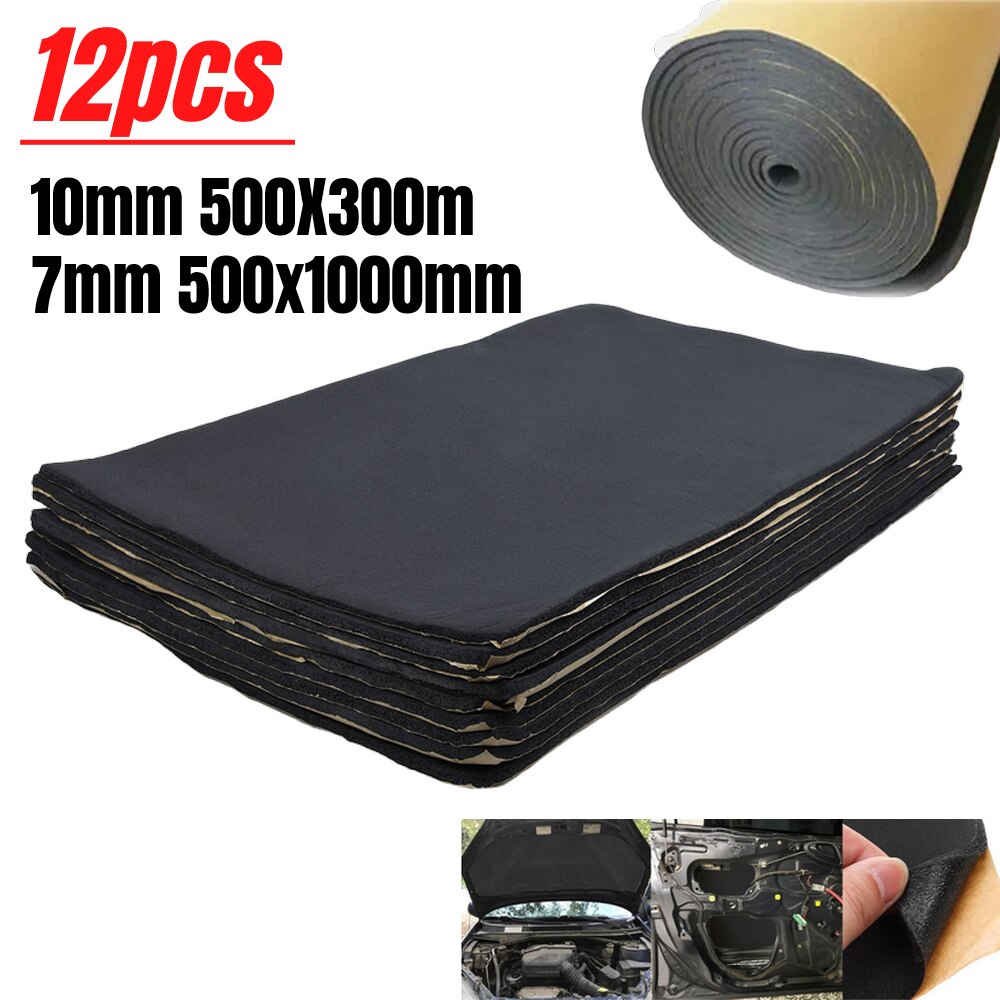 200cmx50cm 3/5/7/8mm car Sound Deadener Mat Noise Proof Bonnet Insulation Deadening Engine Firewall Heat Foam Cotton Sticker