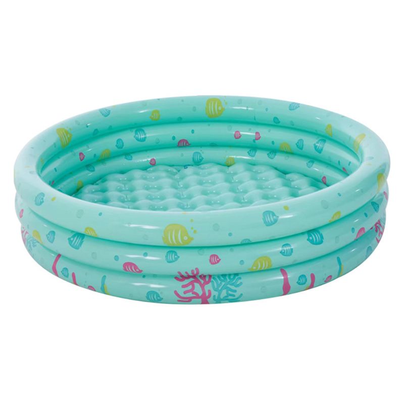 1 ensemble de piscine gonflable pour nourrissons piscine de sécurité ronde avec Kits de réparation pour enfants bébé enfant en bas âge utilisation d'été: green