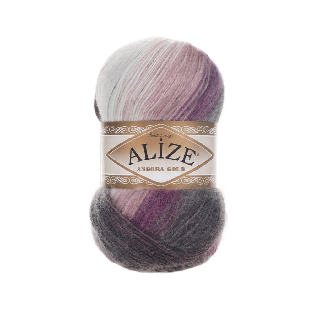 Draad 1 Pack ( 5 Ballen) alize Angora Gold Batik Hand Breien Garen (% 20 Wol % 80 Acryl) 100 Gram 550 Mt Haak Tool Kit: 1986
