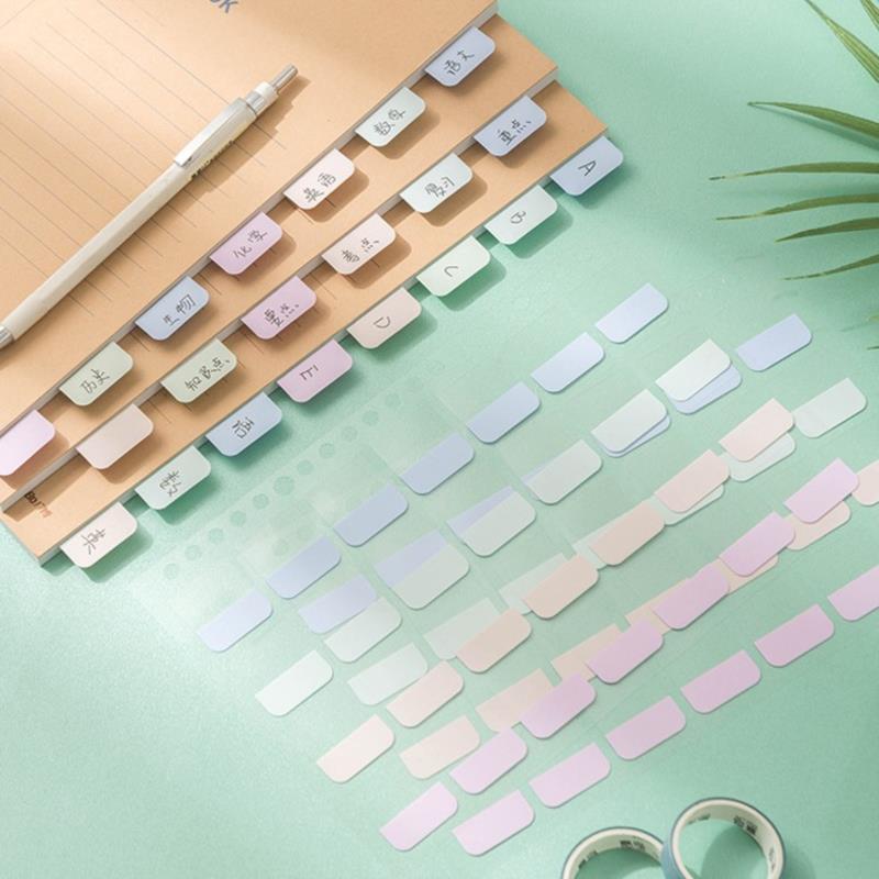 4 Vellen Macaron Index Stickers Kawaii Briefpapier Dagelijkse Planner Label Memo Stickers Diy Scrapbooking Sticker Classificeren Marks