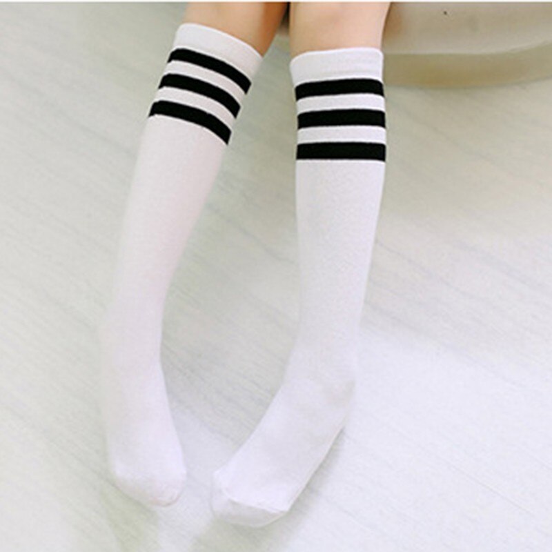 Frühling Herbst Baby Mädchen Jungen Socke Streifen Baumwolle Alten Schule Fußball Stiefel Socken Knie Hohe Socken Lange Bein Wärmer: B