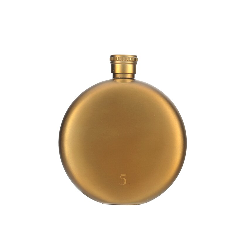 3/5Oz Wijn Whisky Pot Fles Heupfles Flagon Golden 304 Roestvrij Staal Draagbare Drinkware Reizen buiten: 5OZ