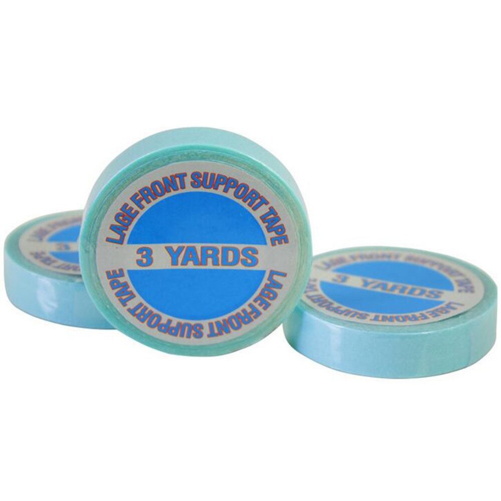 Zzhair 1 Roll 1Cm 3/36 Yards Blue Lace Front Ondersteuning Tape Voor Pruik Toupet Tape Dubbelzijdige Tape Hair extension
