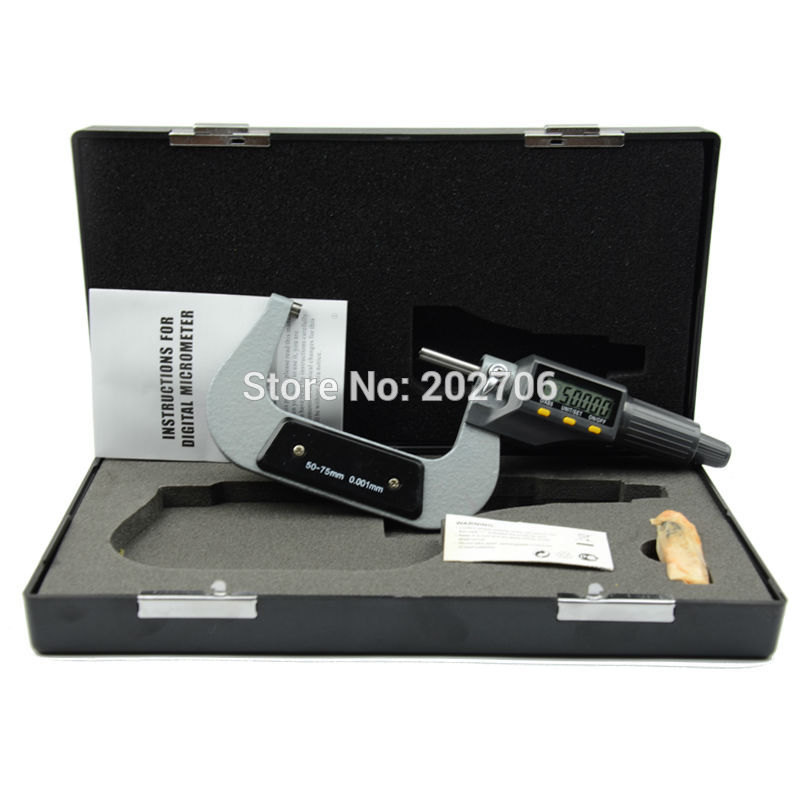 50-75mm x 0.001mm electronic digital Micrometer outside digital micrometer gauge !