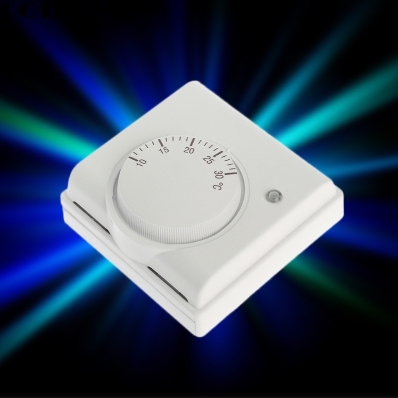 220V 6A Mechanical Room Thermostat Temperature Controller Air Condition and Floor Gas Boiler Heating