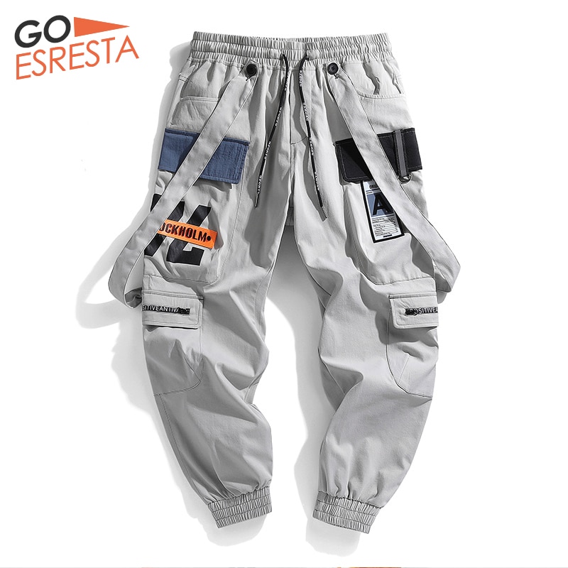 Sommar casual män cargo byxor tryck löst harem joggingbyxor sport stor storlek herrkläder hip-hop byxor män