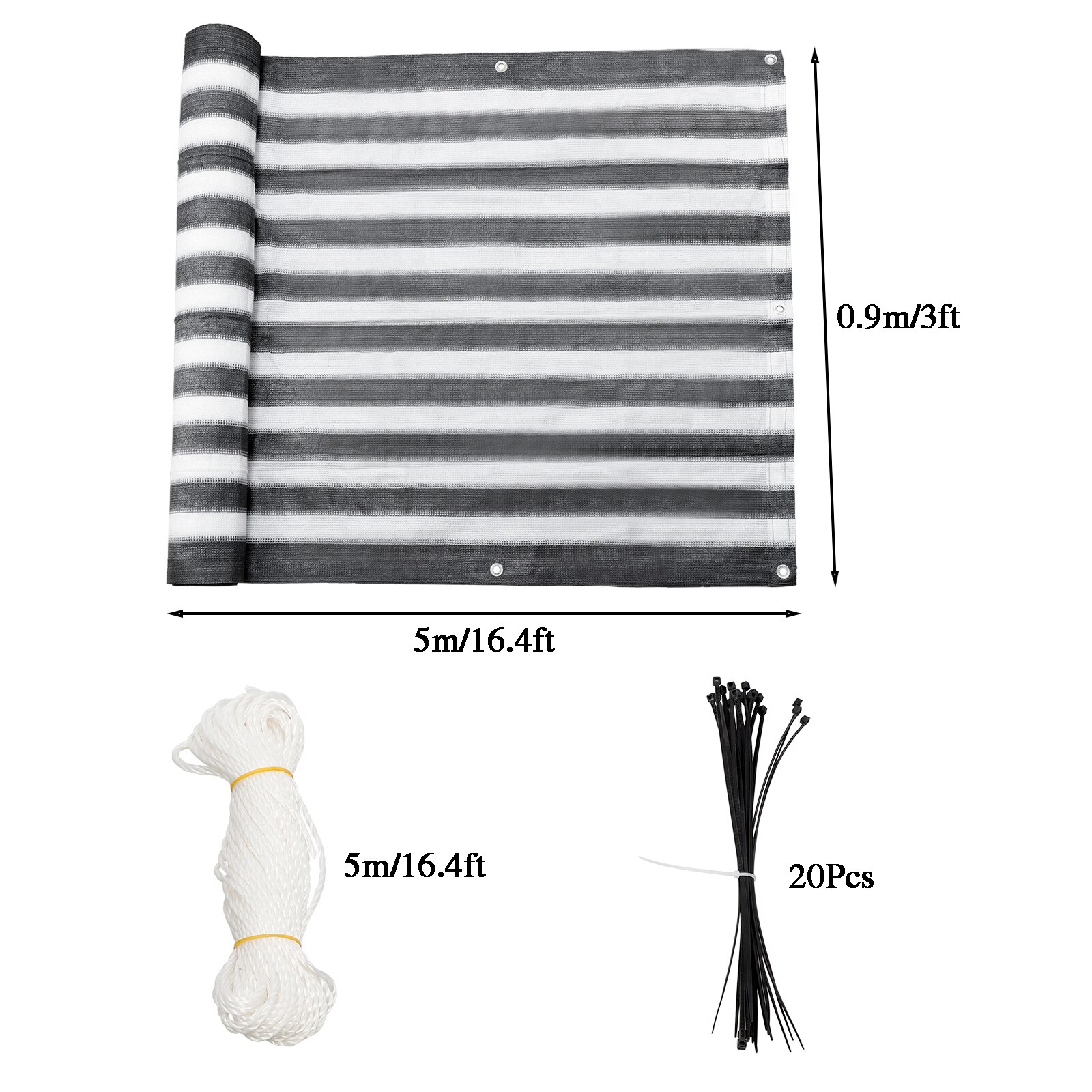 Home Balcony Privacy Screen With Grommets Fence Deck Shade Yard Cover UV Sunblock Wind Outdoor Garden House Sail Awning