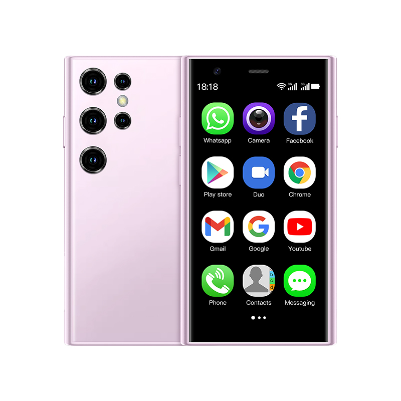 Soyes s23 pro 3.0 "android8.1 mini smartphone 2gb ram 16gb rom duplo sim em espera 1000mah 3g rede compacto telefone móvel: ROXO