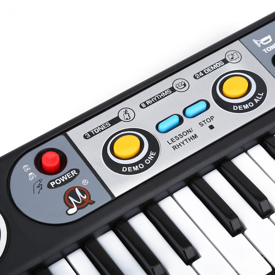 37 teclas chico órgano eléctrico Piano de música Digital teclado electrónico instrumento Musical con Mini micrófono para los niños al aprendizaje