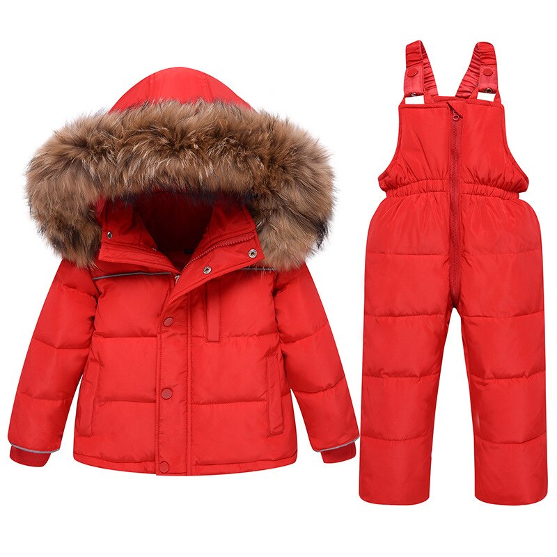 Kinderen Donsjack Pak Tweedelige Kleding Set Peuter Kids Jas + Romper Dikke Warme Winter Dragen 2-5 Jaar Bontjas