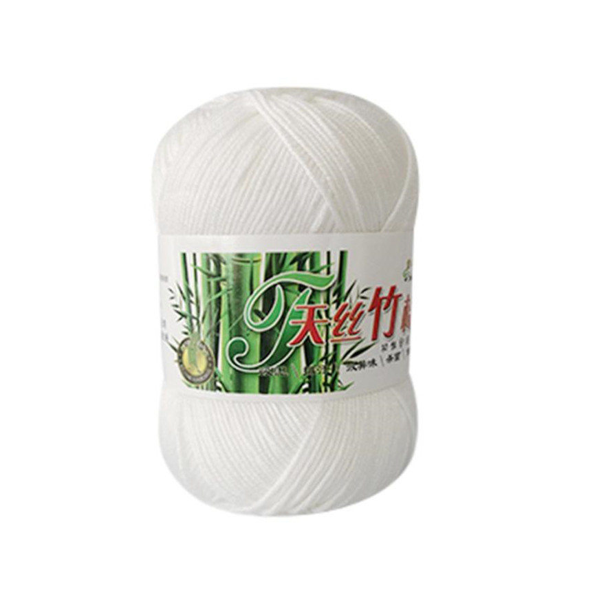 50g Kniting Bamboo Cotton Yarn 1PC Bamboo Fiber Cotton Warm Soft Natural Knitting Crochet Knitwear Wool Yarn 30: A
