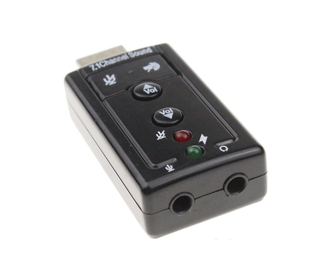 Mini External USB Sound Card 7.1 Channel 3D Audio Adapter Converter +3.5mm Headset Microphone For PC Computer Desktop Notebook