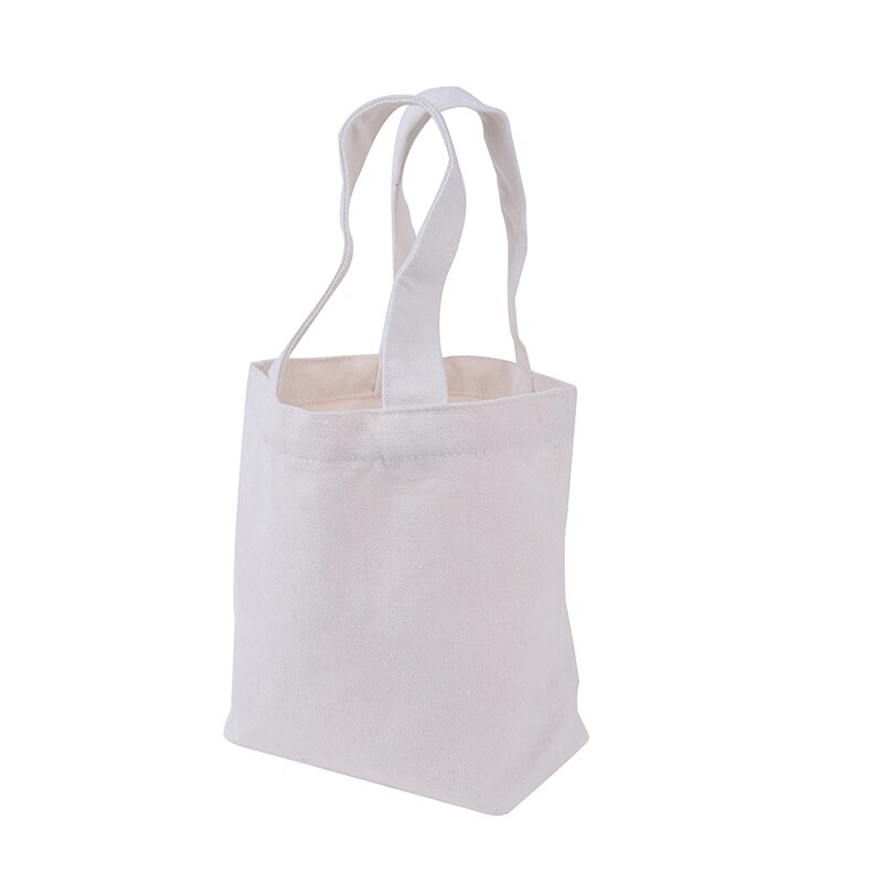 Sac à main en toile de couleur unie sac à provisions pour femme fille sac à Lunch Portable sac de pique-nique sac de rangement pour femme sac 23*21*10cm