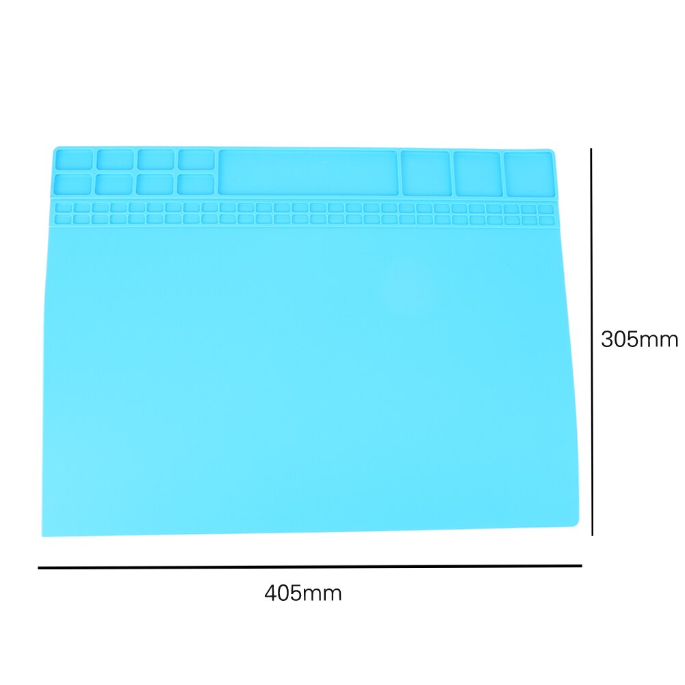 1pc Heat Insulation Silicone Soldering Station Pad Desk Soldering Mat For Welding Station Repair Maintenance Platform 405X305 mm