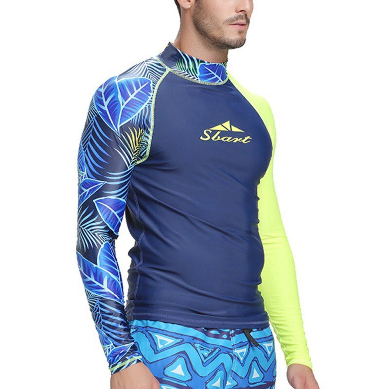 Mannen Rash Guard Shirt Lange Mouwen T-Shirt Badmode Wakeboard Floatsuit Tops UV Beschermende Snorkelen Duiken Zwemmen Surfen