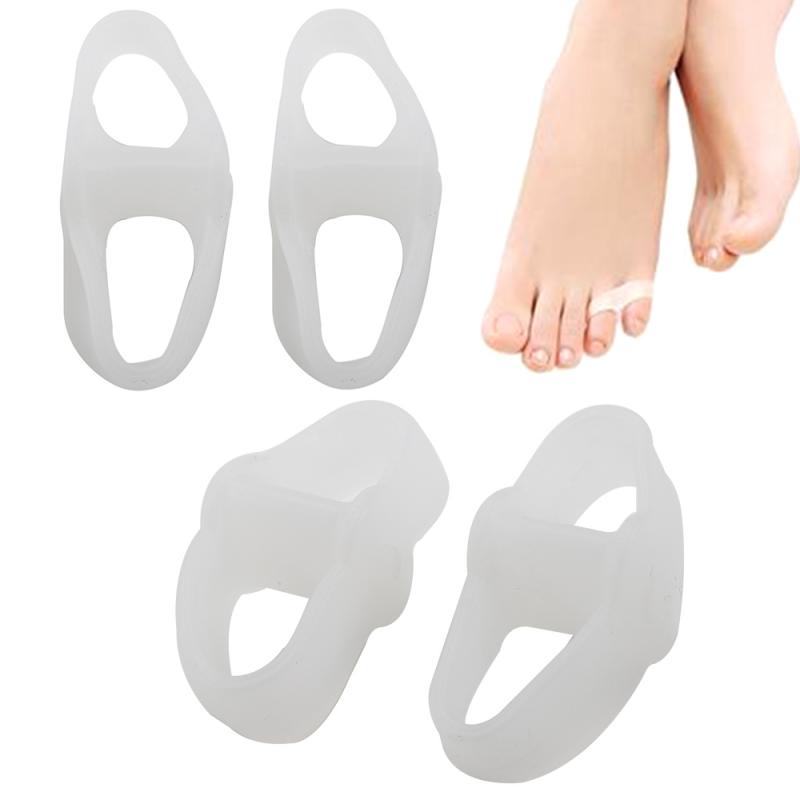 1 par silicona con Gel para pies dedos dos agujeros separador dedo pulgar Valgus juanete Protector ajustador Hallux Valgus protección cuidado de los pies: Default Title