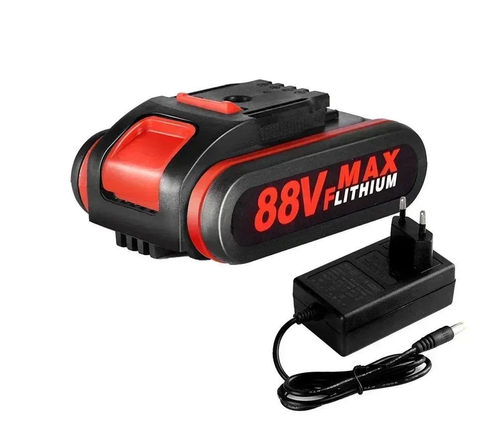 88VF Battery for Cordless Impact Drill Battery 18V 21V Power Rechargeable Lithium Ion Battery Electric Saw Wrench Power Tool: Silver