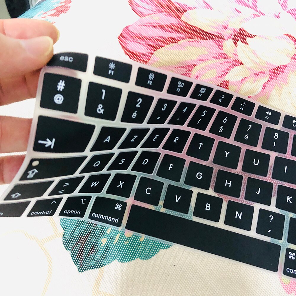 With "AZERT" French version Keyboard Cover Protector For Macbook Air 13 A2179 Air 13" Silicone Keyboard Protective Film