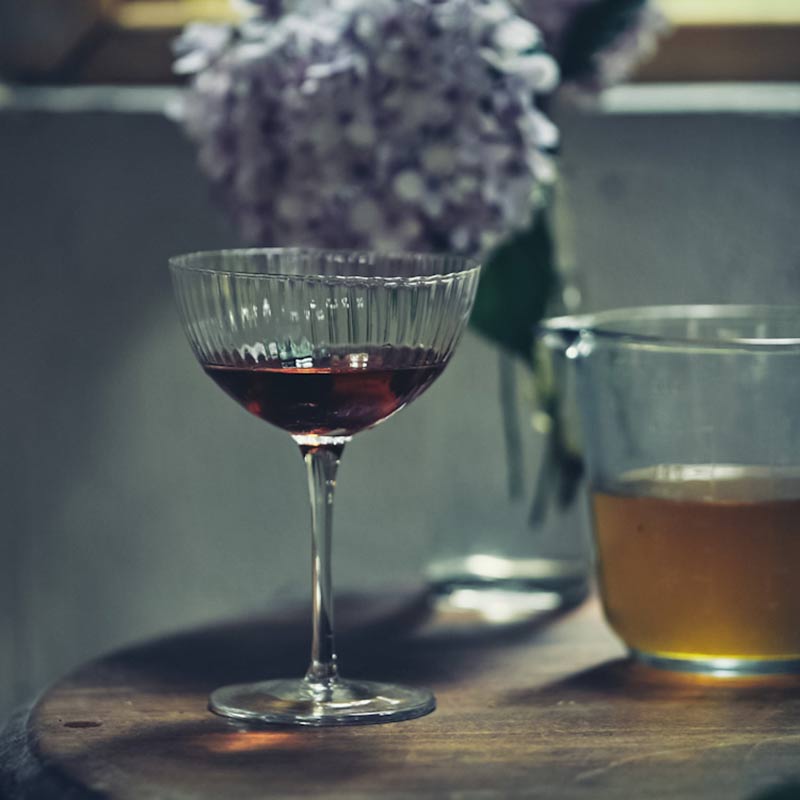 Bojo de vinho retrô transparente 225ml, 2 peças, copo martin transparente com listras, copo para coquetel e suco, taça de vidro para festa em casa